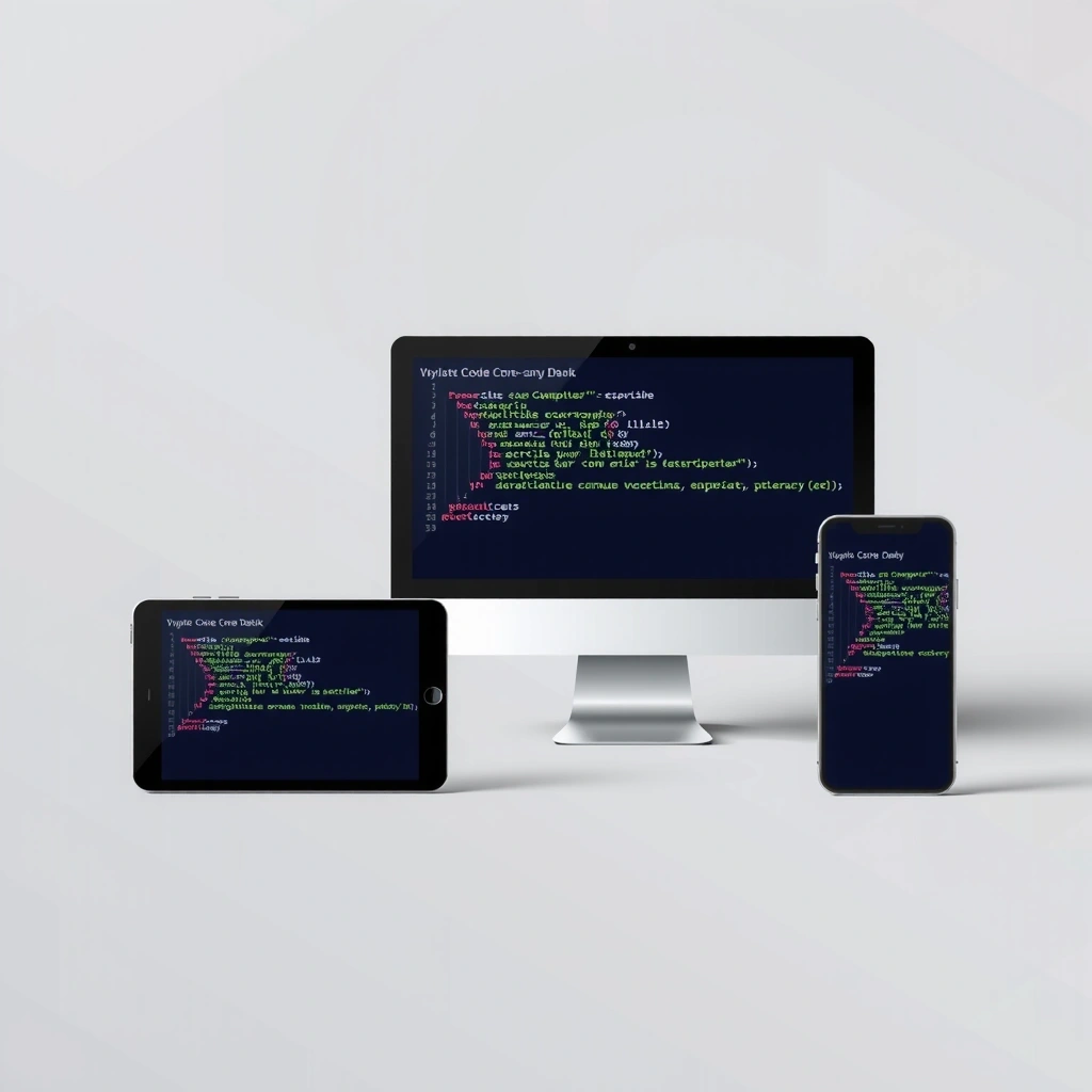 Responsive website development showing mobile-first design across different devices